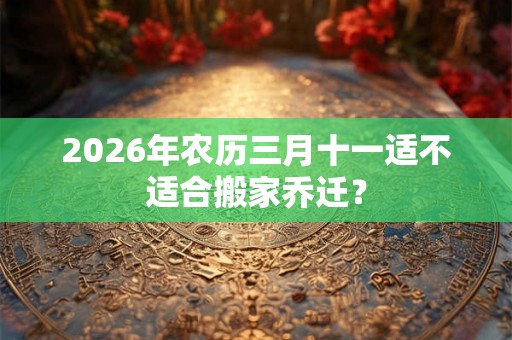 2026年农历三月十一适不适合搬家乔迁? 2026年农历三月十一适不适合搬家乔迁?
