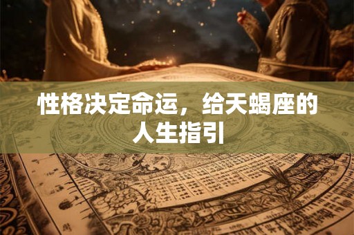 性格决定命运，给天蝎座的人生指引
