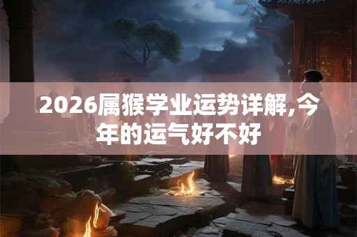 2026属猴学业运势详解,今年的运气好不好