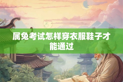 属兔考试怎样穿衣服鞋子才能通过