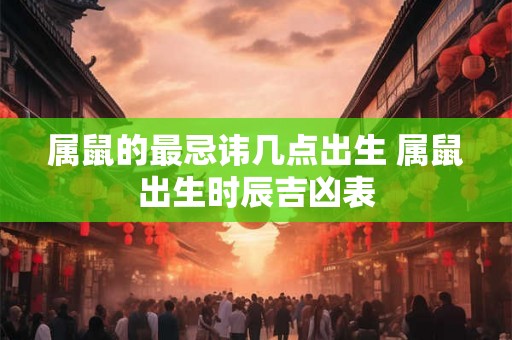 属鼠的最忌讳几点出生 属鼠出生时辰吉凶表