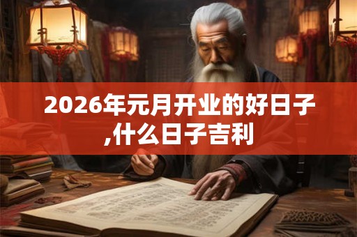 2026年元月开业的好日子,什么日子吉利