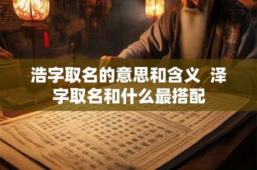 浩字取名的意思和含义 泽字取名和什么最搭配 浩字取名的意思和含义 泽字取名和什么最搭配