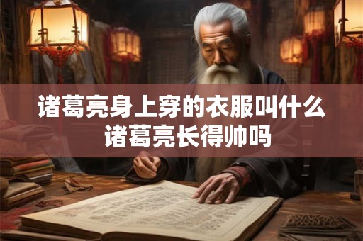 诸葛亮身上穿的衣服叫什么  诸葛亮长得帅吗