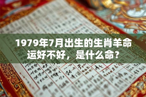 1979年7月出生的生肖羊命运好不好，是什么命？