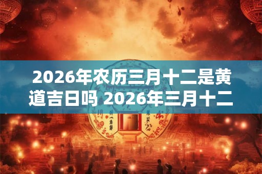 2026年农历三月十二是黄道吉日吗 2026年三月十二是黄道吉日吗