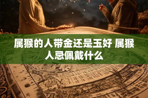 属猴的人带金还是玉好 属猴人忌佩戴什么