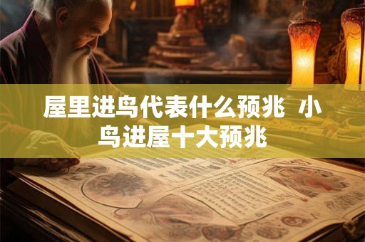 屋里进鸟代表什么预兆 小鸟进屋十大预兆 屋里进鸟代表什么预兆 小鸟进屋十大预兆