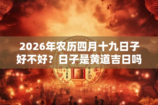 2026年农历四月十九日子好不好？日子是黄道吉日吗？