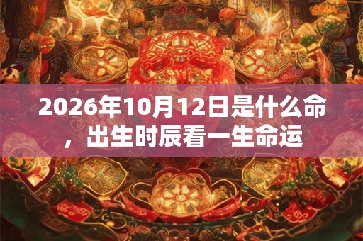 2026年10月12日是什么命，出生时辰看一生命运