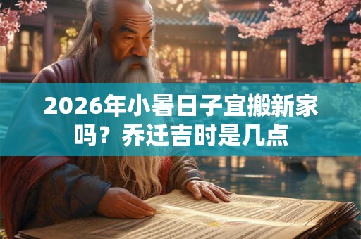2026年小暑日子宜搬新家吗?乔迁吉时是几点 2026年小暑日子宜搬新家吗?乔迁吉时是几点