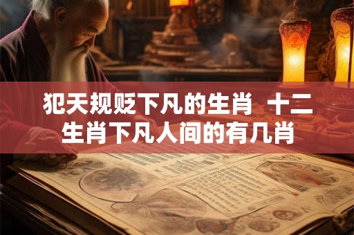 犯天规贬下凡的生肖  十二生肖下凡人间的有几肖