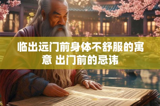 临出远门前身体不舒服的寓意 出门前的忌讳 临出远门前身体不舒服的寓意 出门前的忌讳