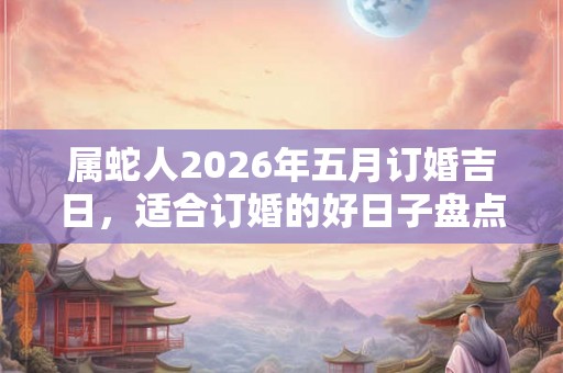 属蛇人2026年五月订婚吉日，适合订婚的好日子盘点