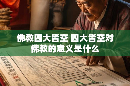 佛教四大皆空 四大皆空对佛教的意义是什么 佛教四大皆空 四大皆空对佛教的意义是什么