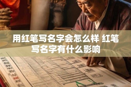 用红笔写名字会怎么样 红笔写名字有什么影响