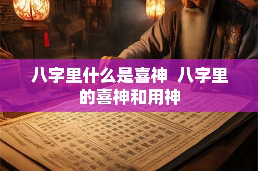 八字里什么是喜神  八字里的喜神和用神