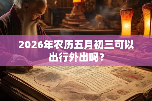2026年农历五月初三可以出行外出吗？