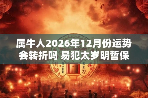 属牛人2026年12月份运势会转折吗 易犯太岁明哲保身