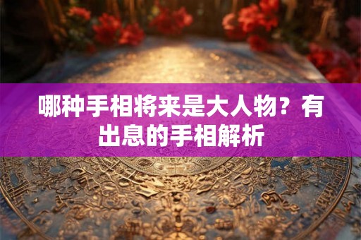 哪种手相将来是大人物？有出息的手相解析