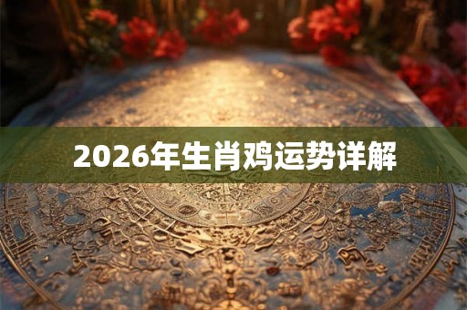2026年生肖鸡运势详解