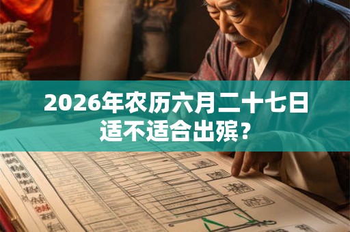 2026年农历六月二十七日适不适合出殡？