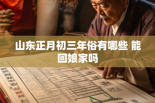 山东正月初三年俗有哪些 能回娘家吗