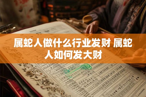 属蛇人做什么行业发财 属蛇人如何发大财