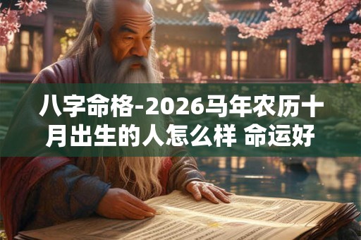 八字命格-2026马年农历十月出生的人怎么样 命运好吗