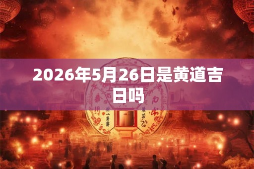 2026年5月26日是黄道吉日吗