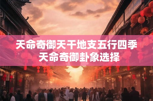 天命奇御天干地支五行四季  天命奇御卦象选择