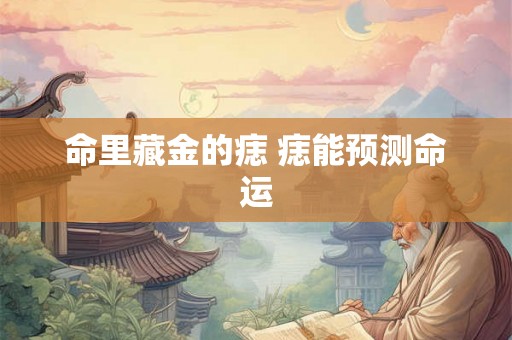 命里藏金的痣 痣能预测命运