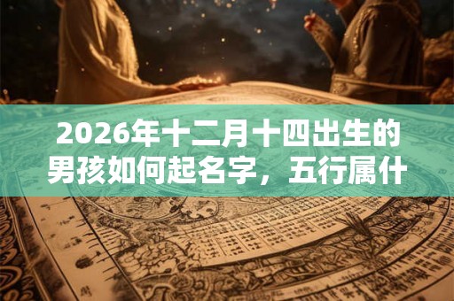 2026年十二月十四出生的男孩如何起名字，五行属什么