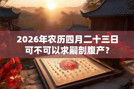 2026年农历四月二十三日可不可以求嗣剖腹产？