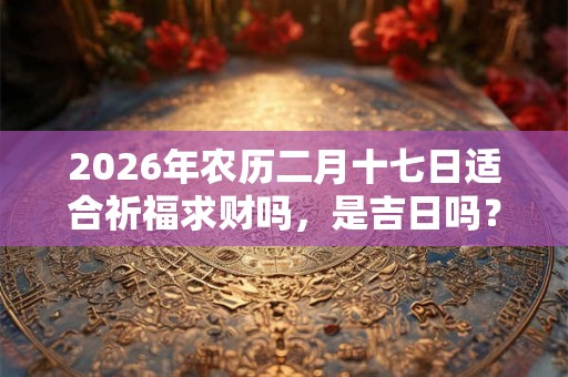 2026年农历二月十七日适合祈福求财吗，是吉日吗？