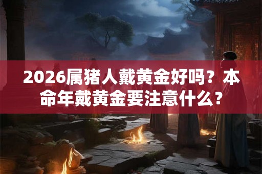 2026属猪人戴黄金好吗？本命年戴黄金要注意什么？