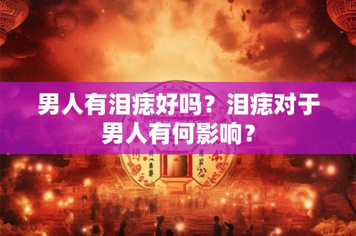 男人有泪痣好吗？泪痣对于男人有何影响？