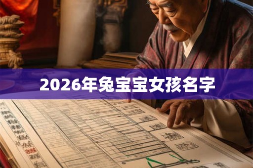 2026年兔宝宝女孩名字 2026年兔宝宝女孩名字