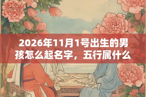 2026年11月1号出生的男孩怎么起名字，五行属什么