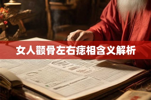 女人颧骨左右痣相含义解析