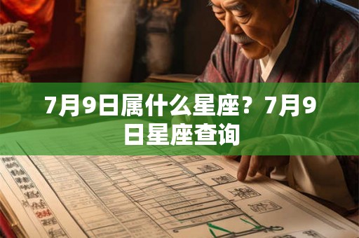 7月9日属什么星座?7月9日星座查询 7月9日属什么星座?7月9日星座查询