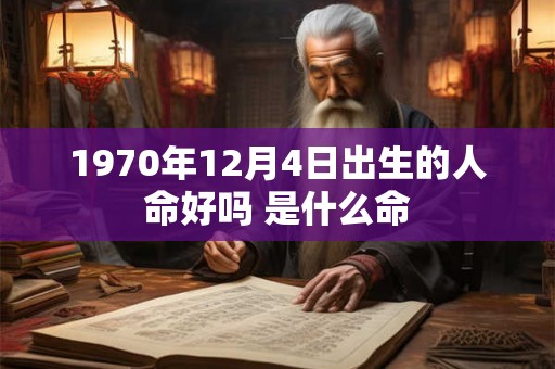 1970年12月4日出生的人命好吗 是什么命 1970年12月4日出生的人命好吗 是什么命