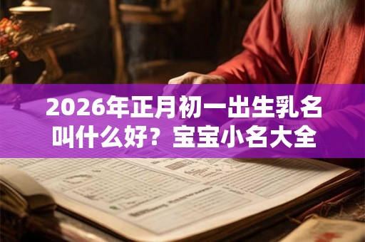 2026年正月初一出生乳名叫什么好？宝宝小名大全