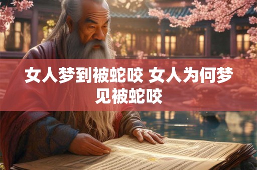 女人梦到被蛇咬 女人为何梦见被蛇咬
