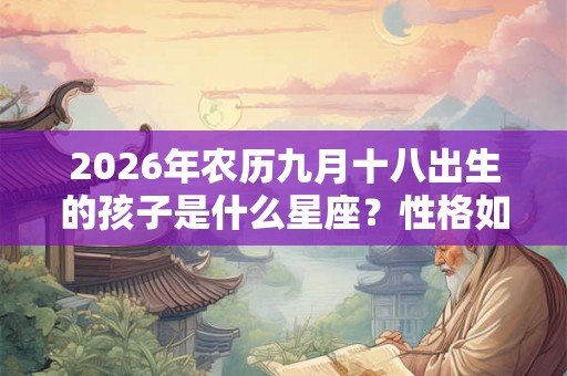 2026年农历九月十八出生的孩子是什么星座?性格如何? 2026年农历九月十八出生的孩子是什么星座?性格如何?