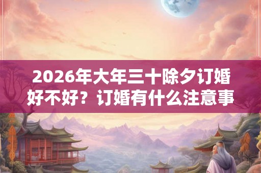 2026年大年三十除夕订婚好不好?订婚有什么注意事项? 2026年大年三十除夕订婚好不好?订婚有什么注意事项?