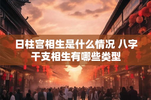 日柱宫相生是什么情况 八字干支相生有哪些类型