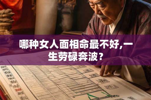 哪种女人面相命最不好,一生劳碌奔波？