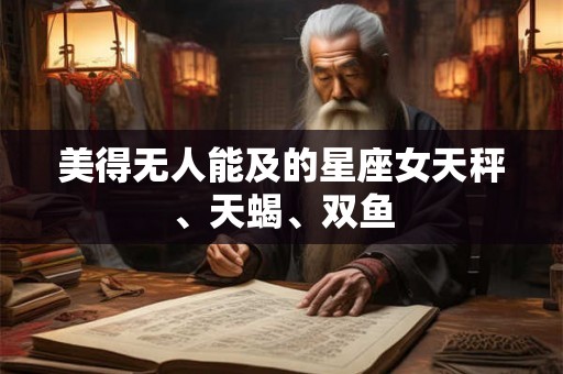 美得无人能及的星座女天秤、天蝎、双鱼