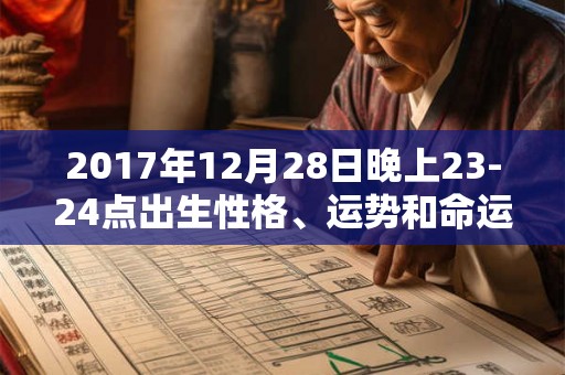 2017年12月28日晚上23-24点出生性格、运势和命运